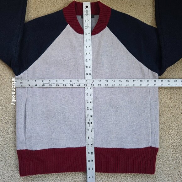 NWOT J. Crew 100% Wool Colorblock Varsity Bomber Jacket Size Small - Picture 2 of 11